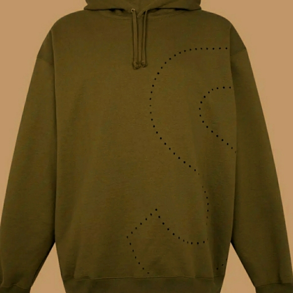 Supreme Medium Olive Laser Cut Hoodie